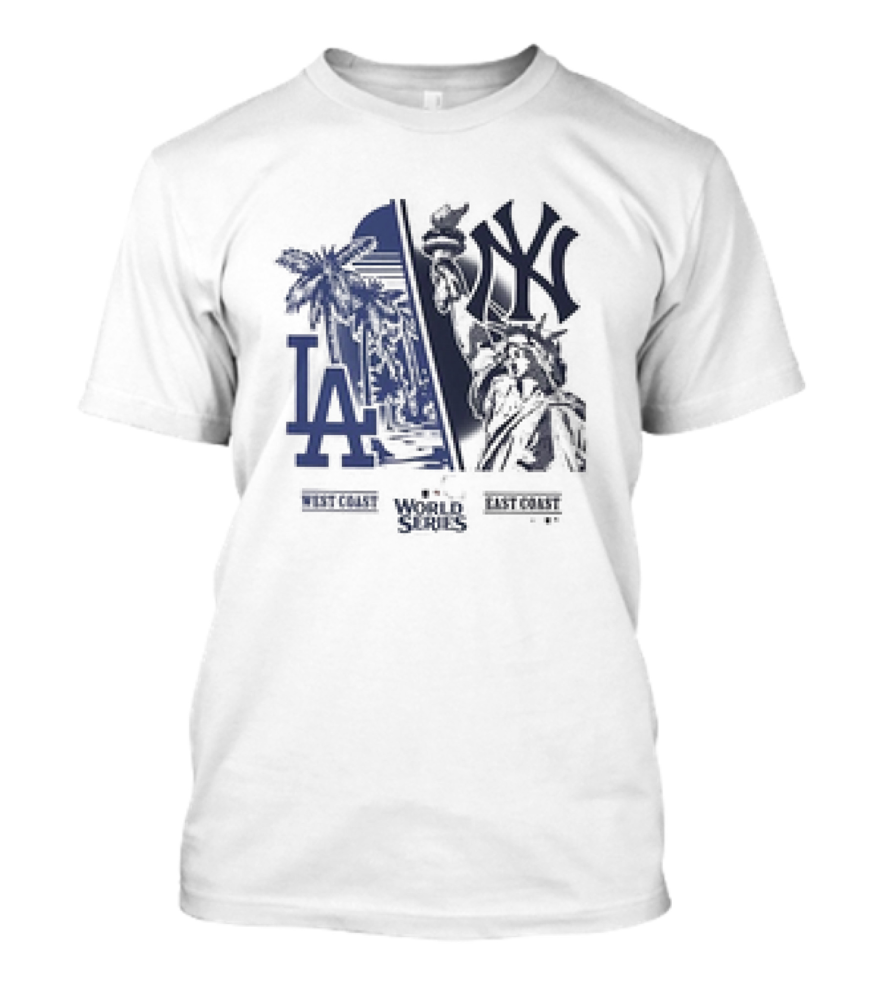 Los Angeles Dodgers New York Yankees West Coast East Coast World Series T-Shirt