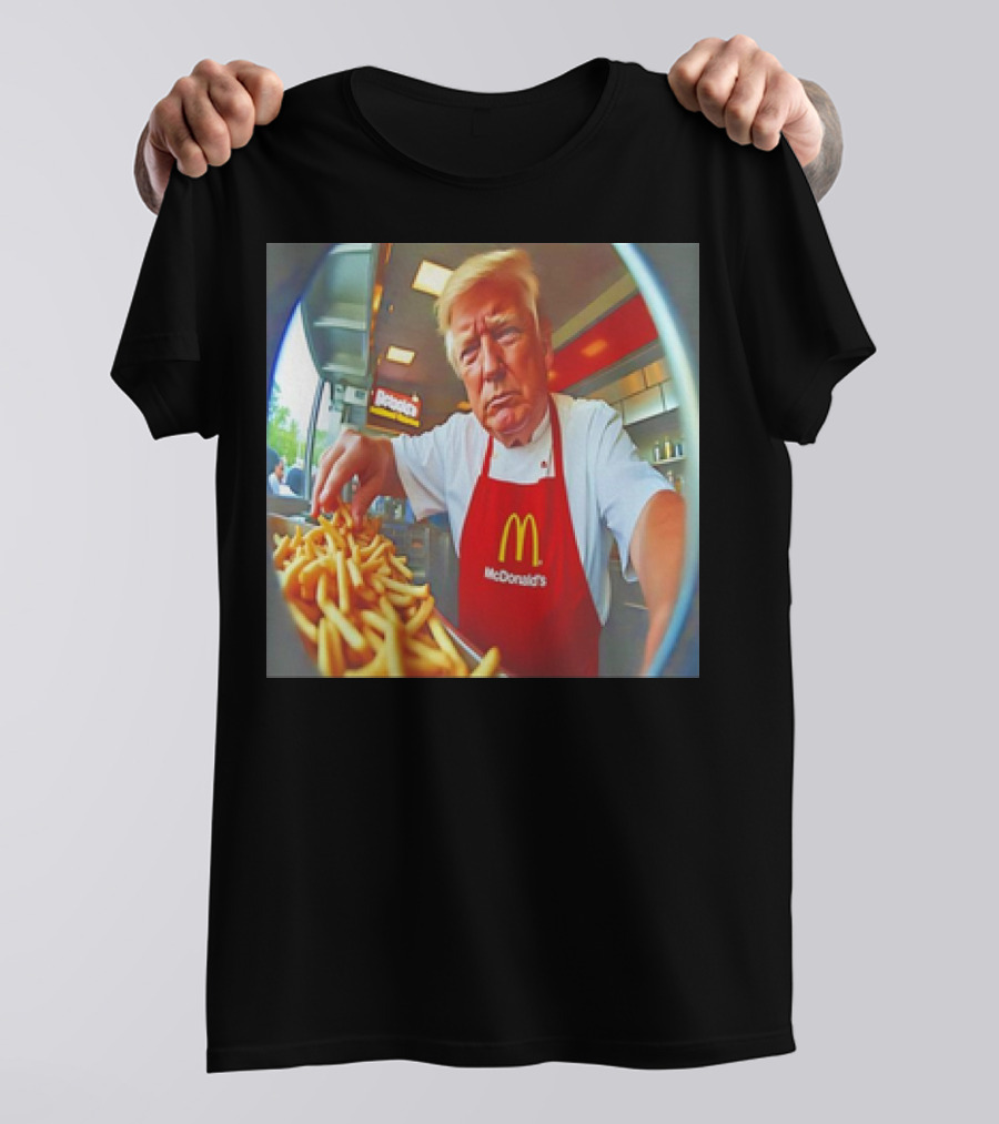 Donald Trump McDonald’s Apron Serving Fries T-Shirt