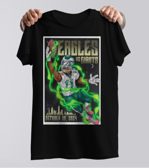 Eagles Vs Giants October 20 2024 MetLife Stadium Football Showdown T-Shirt