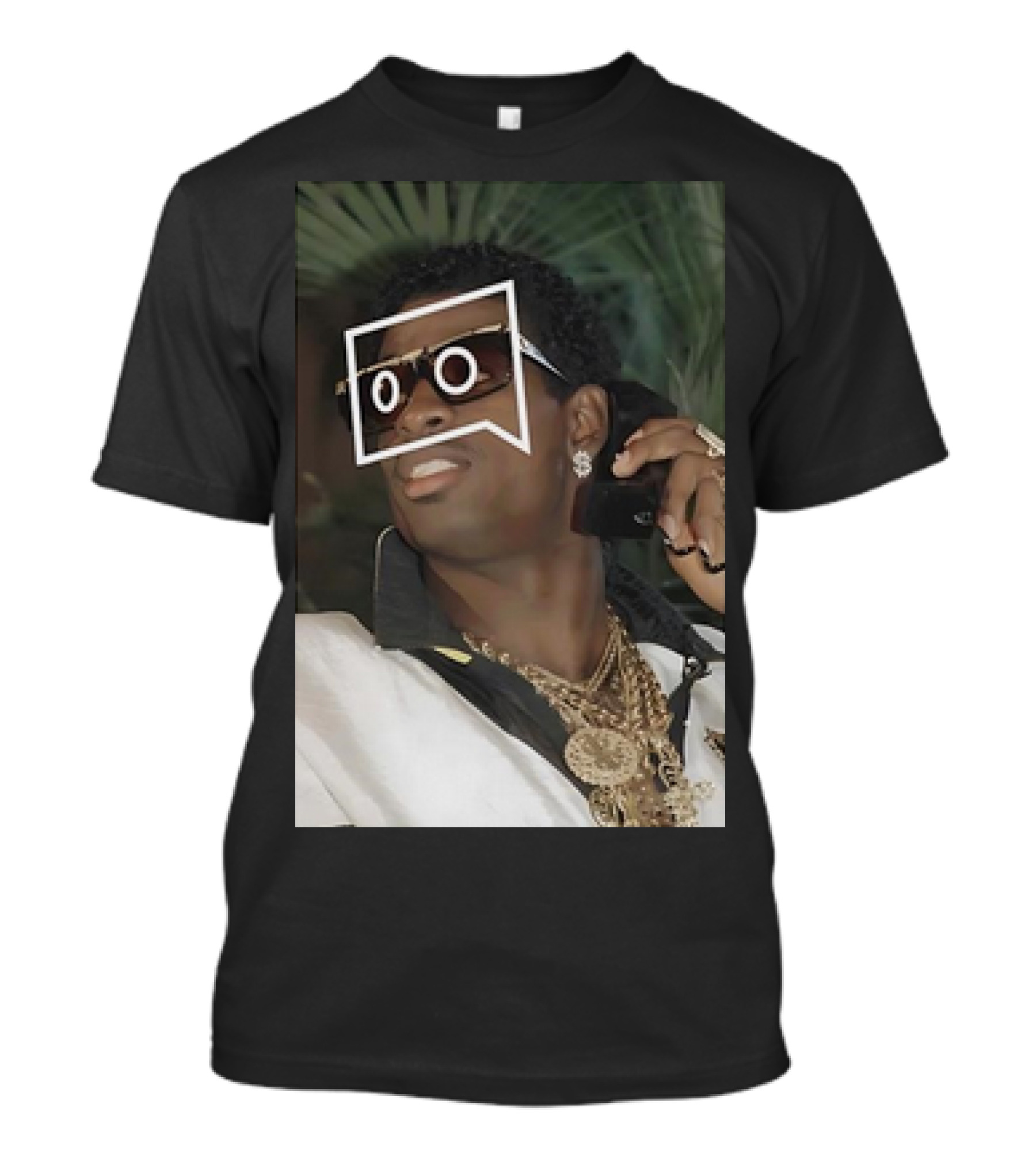 Lebron James Wearing Deion Sanders Glasses And Jewelry T-Shirt