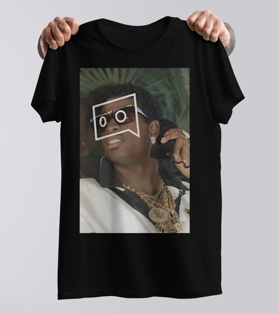 Lebron James Wearing Deion Sanders Glasses And Jewelry T-Shirt
