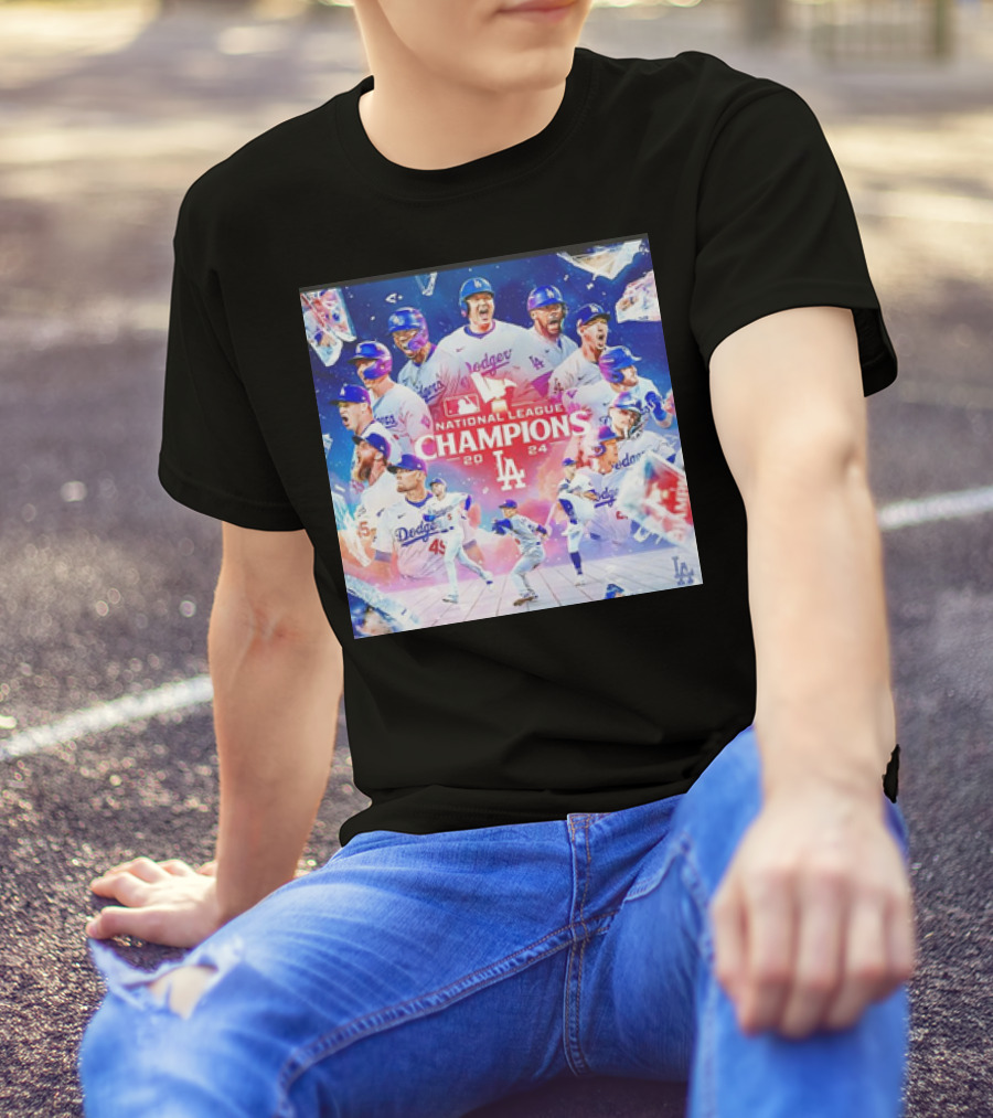 Los Angeles Dodgers 2024 National League Champions T-Shirt