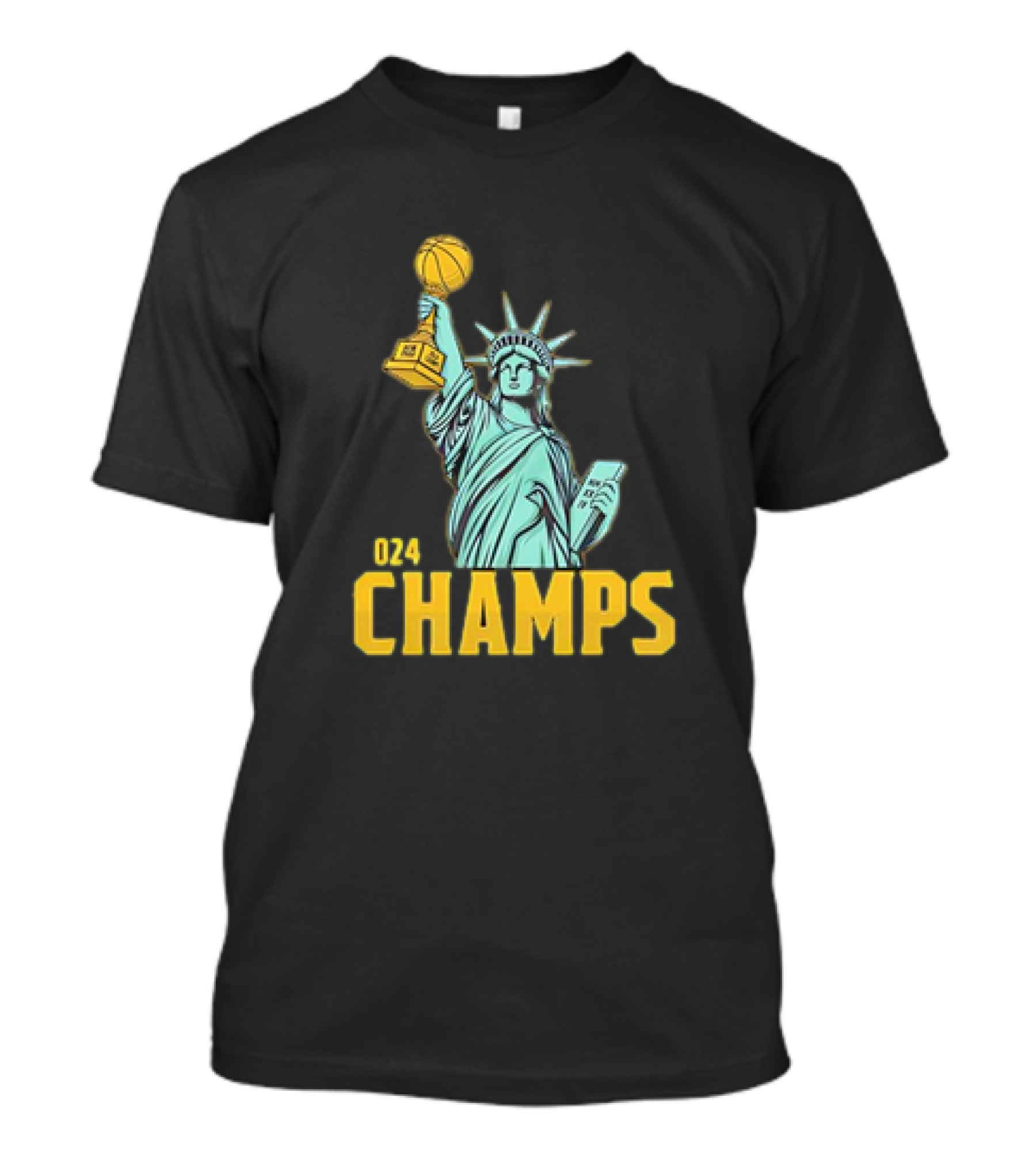 New York Liberty 2024 Champs Statue Basketball T-Shirt