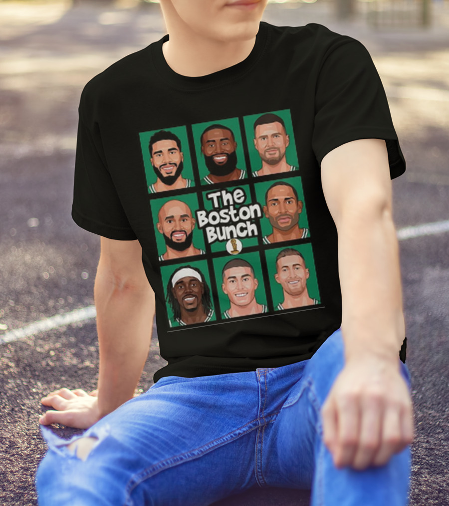 Boston Bunch 2024 Champs NBA Basketball Team Portraits T-Shirt