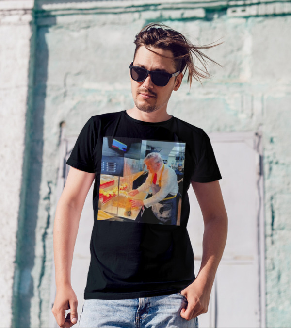Trump Put The Fries In The Bag Fast Food Kitchen Scene T-Shirt