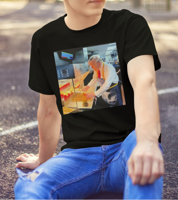 Trump Put The Fries In The Bag Fast Food Kitchen Scene T-Shirt