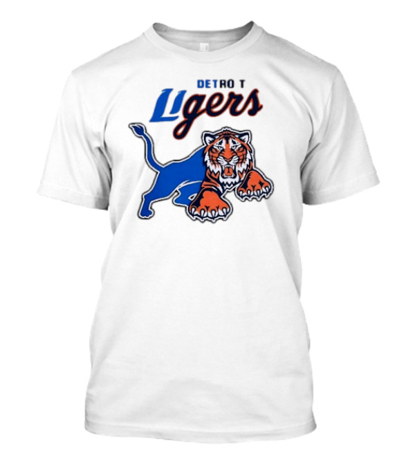 Detroit Ligers Detroit Tigers X Detroit Lions Crossover T-Shirt