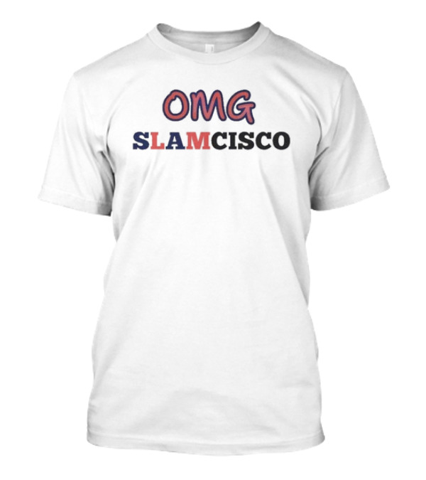 New York Mets OMG SLAMCISCO Francisco Lindor Text T-Shirt