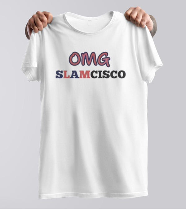 New York Mets OMG SLAMCISCO Francisco Lindor Text T-Shirt