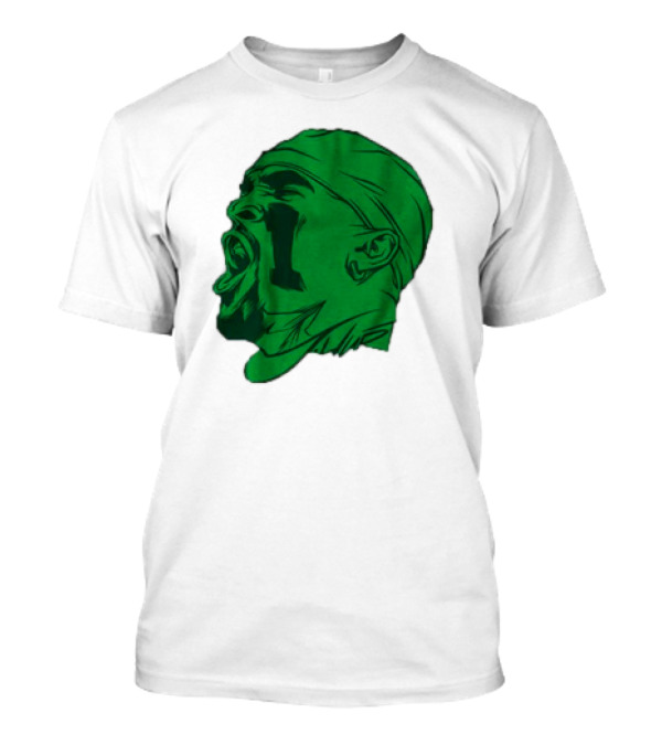 Philadelphia Eagles Jalen Hurts Green Illustration Yelling T-Shirt
