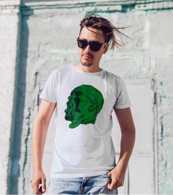 Philadelphia Eagles Jalen Hurts Green Illustration Yelling T-Shirt