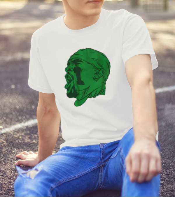 Philadelphia Eagles Jalen Hurts Green Illustration Yelling T-Shirt