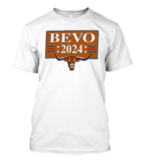 Bevo 2024 Texas Longhorns Election Campaign Stars Stripes T-Shirt