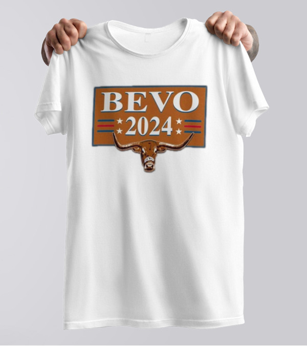 Bevo 2024 Texas Longhorns Election Campaign Stars Stripes T-Shirt