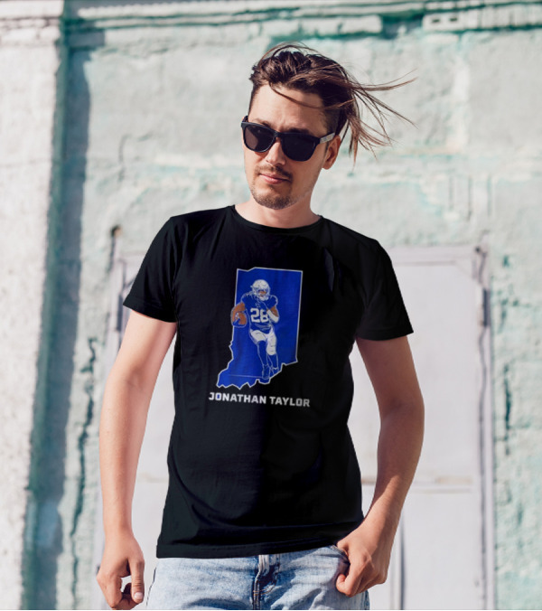 Indianapolis Colts Jonathan Taylor 28 Indiana Star T-Shirt