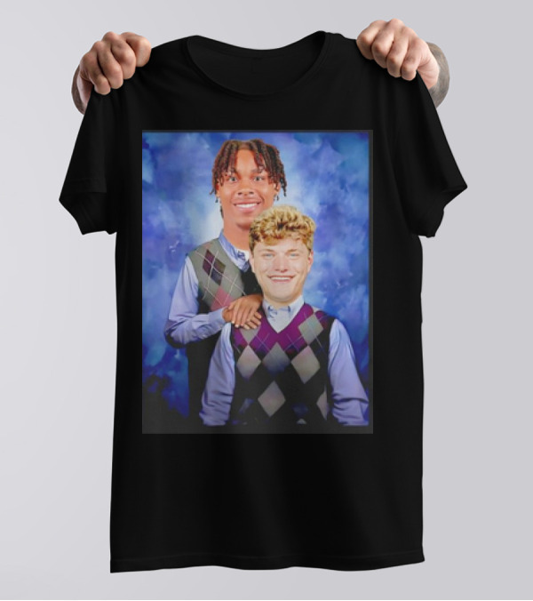 Justin Jefferson JJ McCarthy Minnesota Vikings Step Brothers Football Comedy Crossover T-Shirt