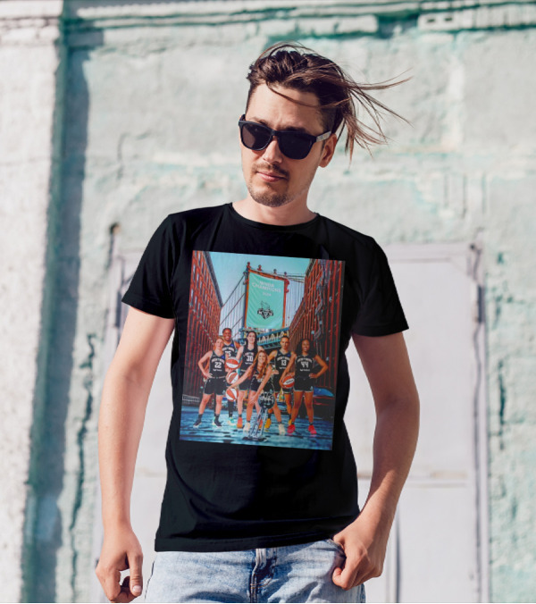 New York Liberty WNBA Champions 2024 Brooklyn Bridge T-Shirt