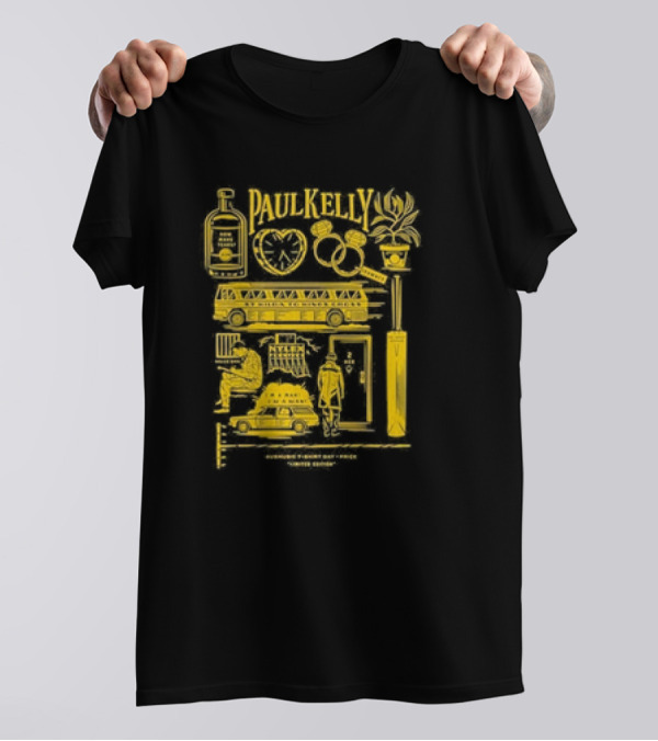 Paul Kelly Ausmusic Travis Price Illustration Iconic Symbols T-Shirt