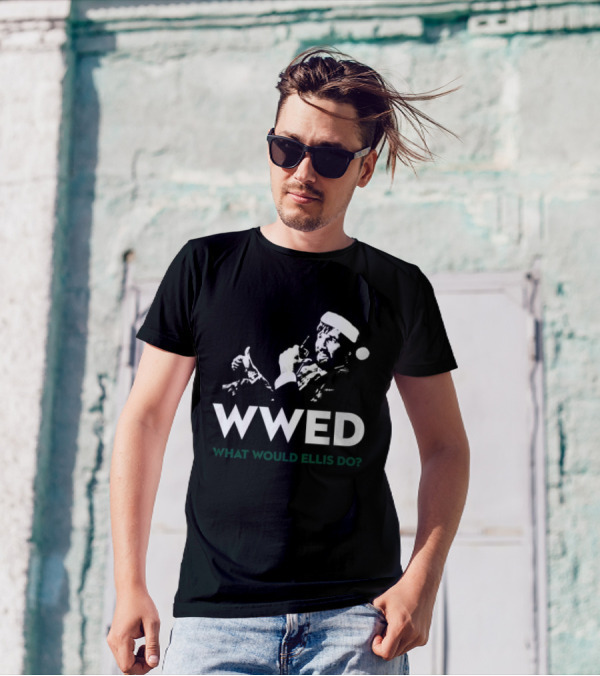 WWED What Would Ellis Do Christmas Edition Santa Hat T-Shirt