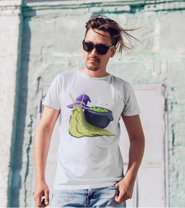 Cauldron Snail Classic Witch Hat Potion Magic T-Shirt