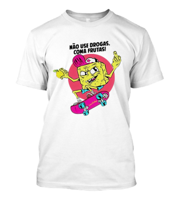 Crackinho Não Use Drogas Coma Frutas Skateboard T-Shirt