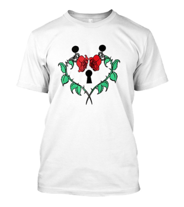 Protector Of Hearts Roses And Keyhole T-Shirt