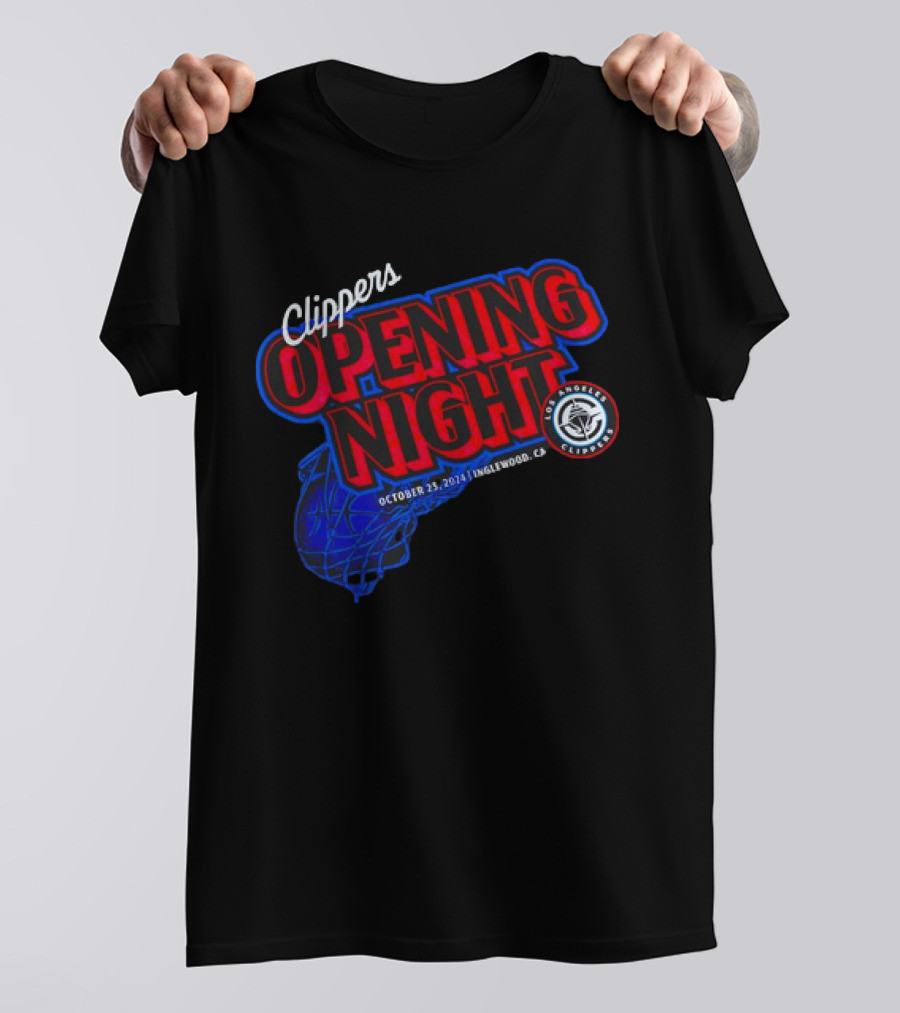 Clippers Opening Night October 25 2024 Inglewood CA Basketball Event T-Shirt