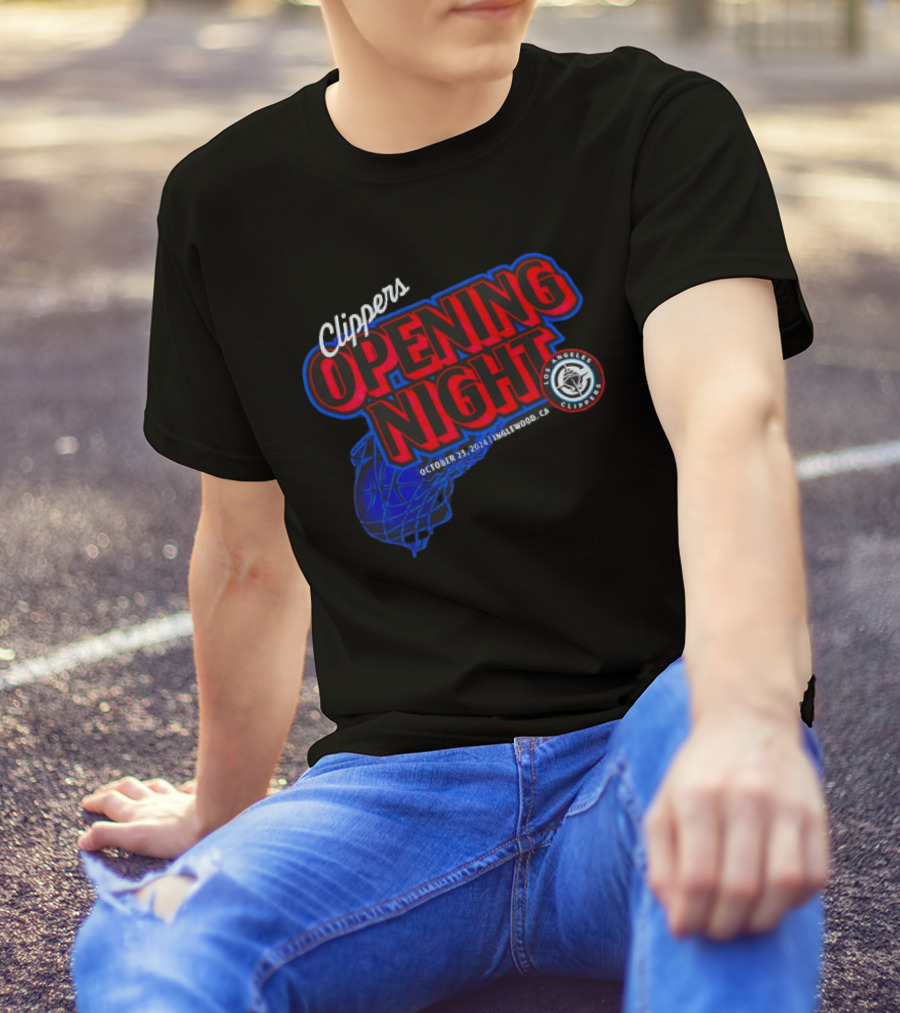 Clippers Opening Night October 25 2024 Inglewood CA Basketball Event T-Shirt