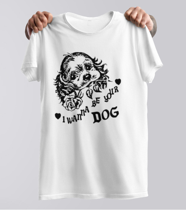 I Wanna Be Your Dog Bread And Water Print T-Shirt