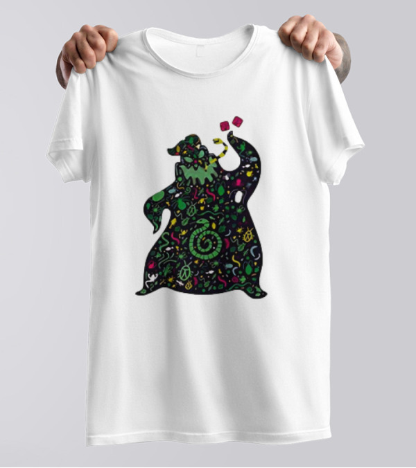 Bugs And Oogie Boogie Colorful Swirl And Leaf T-Shirt