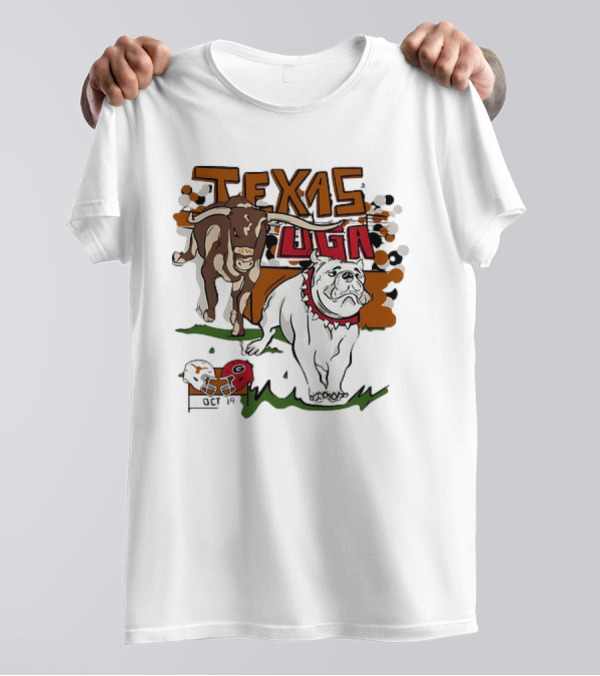 Texas Longhorns UGA Bulldogs October 19 Showdown T-Shirt