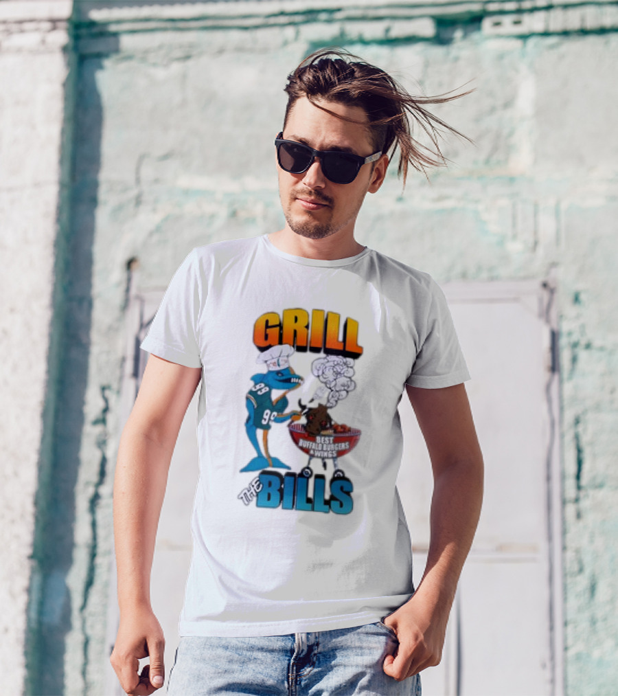 Buffalo Bills Vs Miami Dolphins Grill The Bills Best Buffalo Burgers Wings T-Shirt