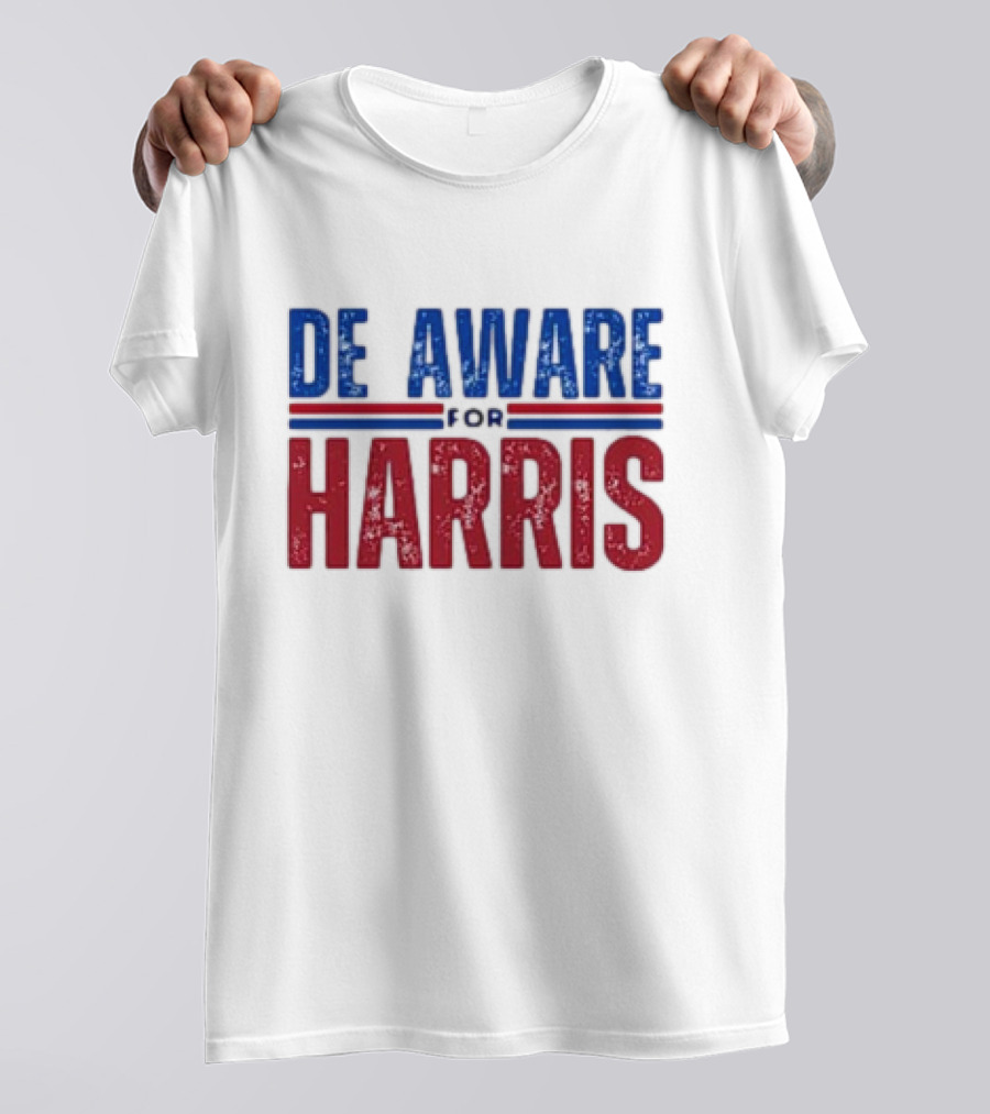 Delaware Aware For Harris Walz 2024 Against Anti Trump T-Shirt