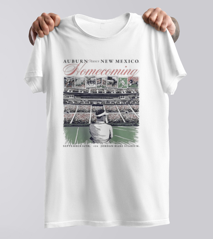 Auburn Tigers Vs New Mexico Homecoming September 14th 2024 Jordan-Hare Stadium T-Shirt