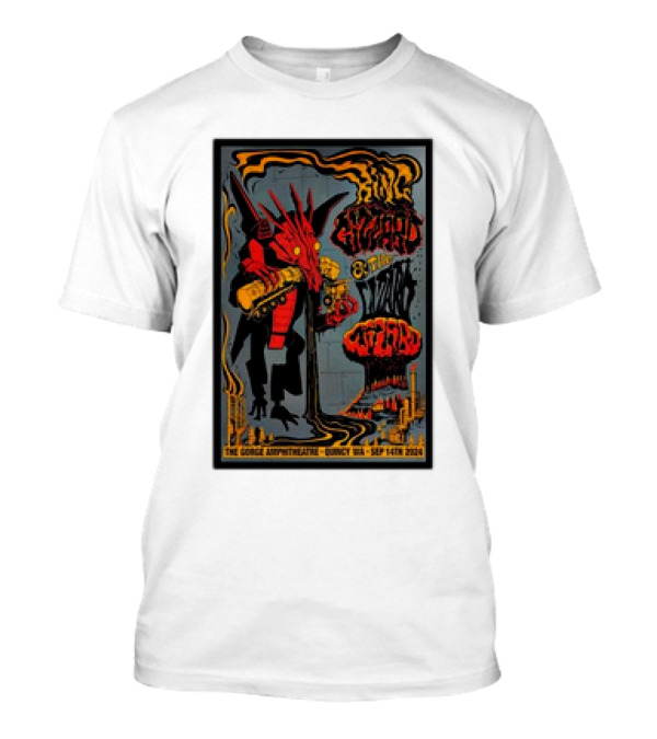 King Gizzard And The Lizard Wizard Sep 14 2024 The Gorge Amphitheatre Quincy WA Concert T-Shirt