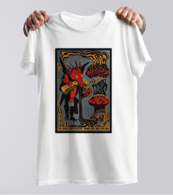 King Gizzard And The Lizard Wizard Sep 14 2024 The Gorge Amphitheatre Quincy WA Concert T-Shirt