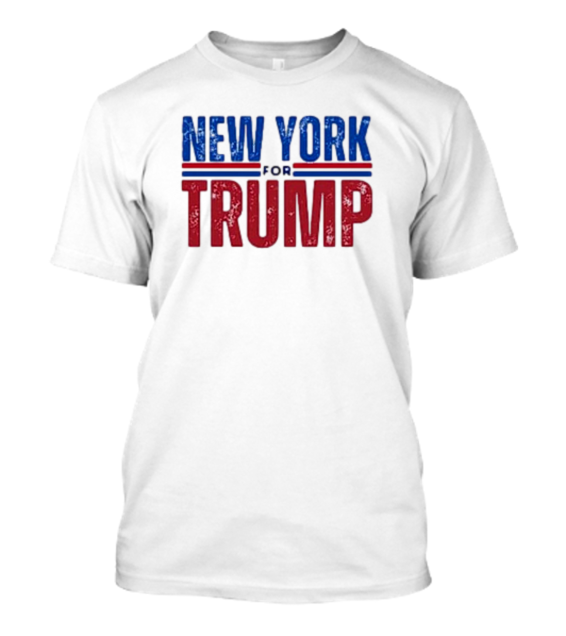 New York For Trump Vance 2024 Retro Text In Red And Blue Lettering T-Shirt