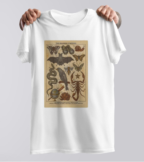The Smashing Pumpkins Sept 23 2024 Mobile Park Seattle WA Tour Bat Snake Bug Raven Scorpion T-Shirt