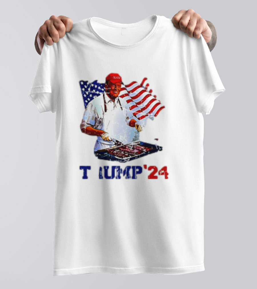 Trump 2024 BBQ The Art Of The Grill US Flag T-Shirt