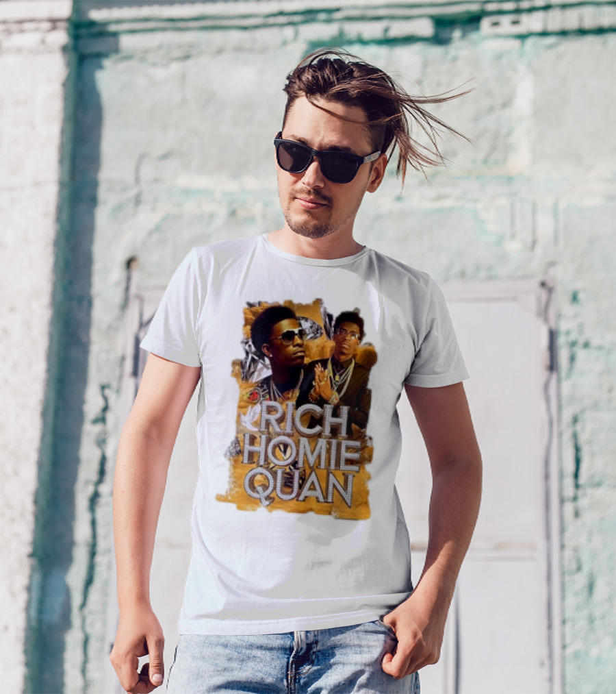 Rich Homie Quan Vintage Style Graphic Collage T-Shirt