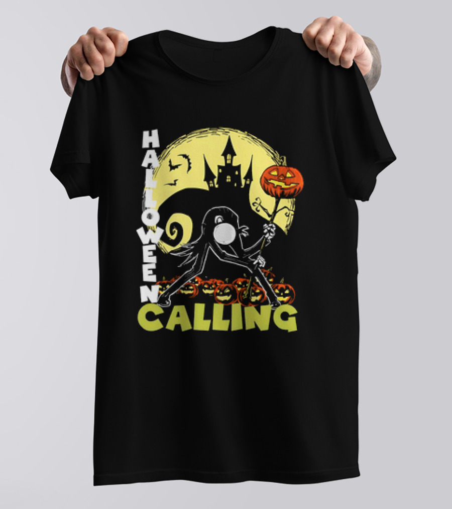 Halloween Calling Jack Skellington The Nightmare Before Christmas X The Clash London Calling T-Shirt