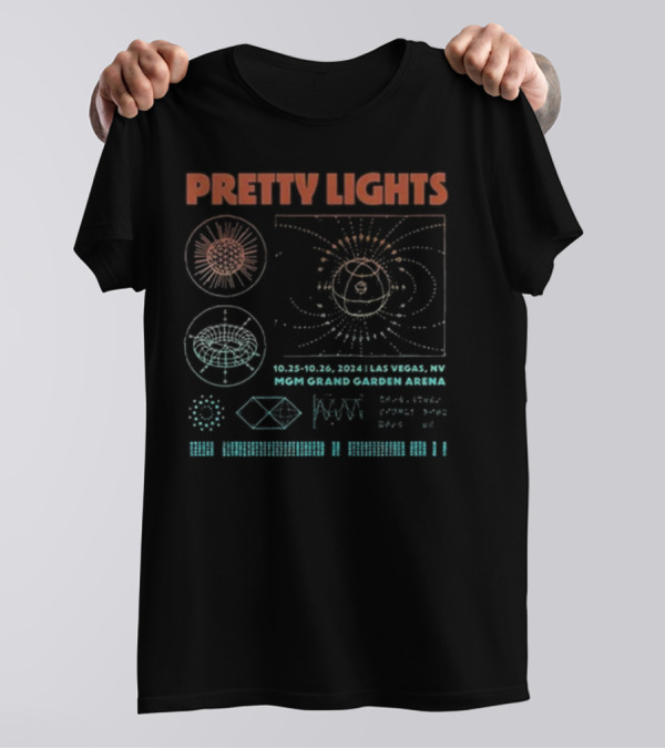 Pretty Lights Las Vegas October 25-26 2024 MGM Grand Garden Arena Complex Geometric T-Shirt