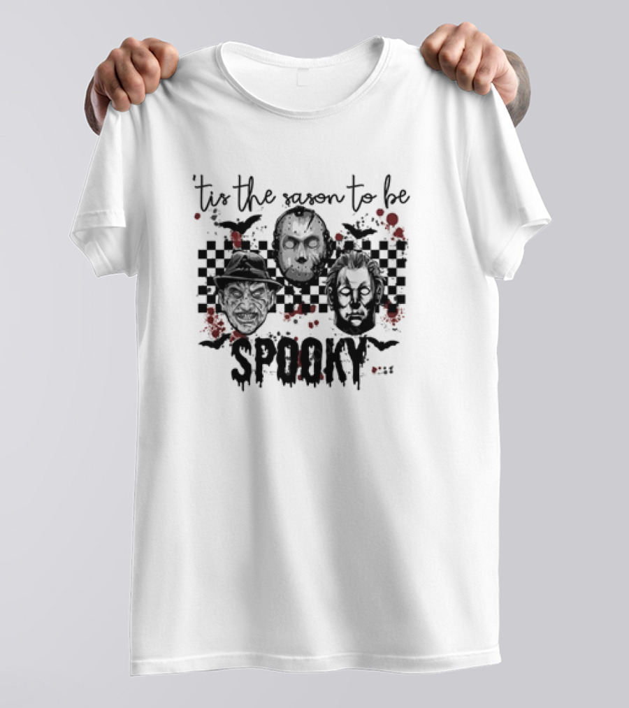 ’tis The Season To Be Spooky Halloween Freddy Jason Horror Icons T-Shirt