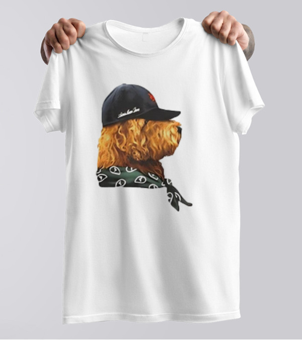 Aime Leon Dore Buddy Dog Wearing Cap And Scarf T-Shirt
