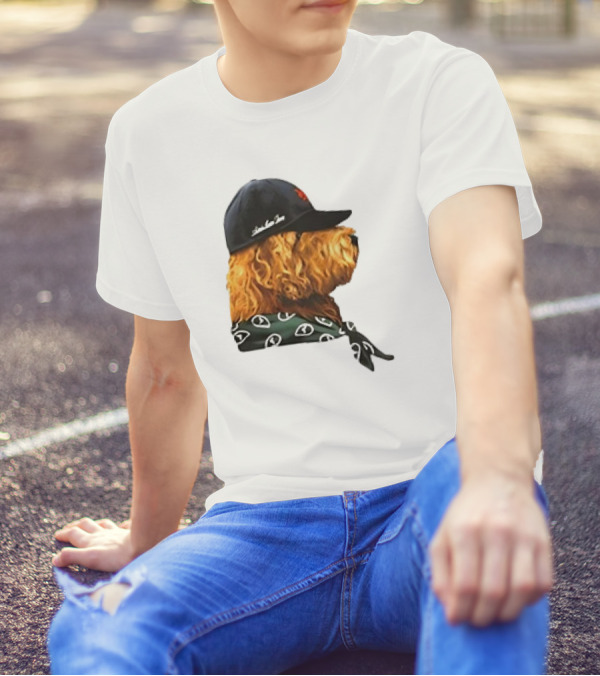 Aime Leon Dore Buddy Dog Wearing Cap And Scarf T-Shirt