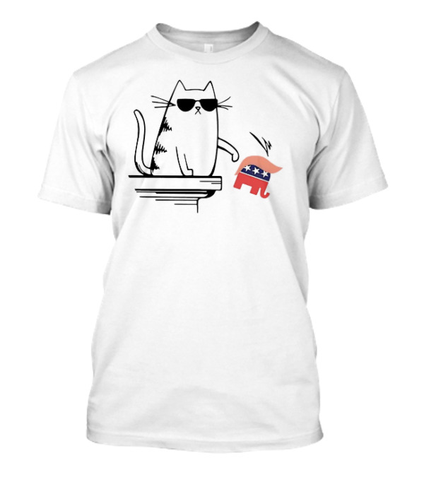 Cool Cat 2024 Knock Over GOP Elephant Hair T-Shirt