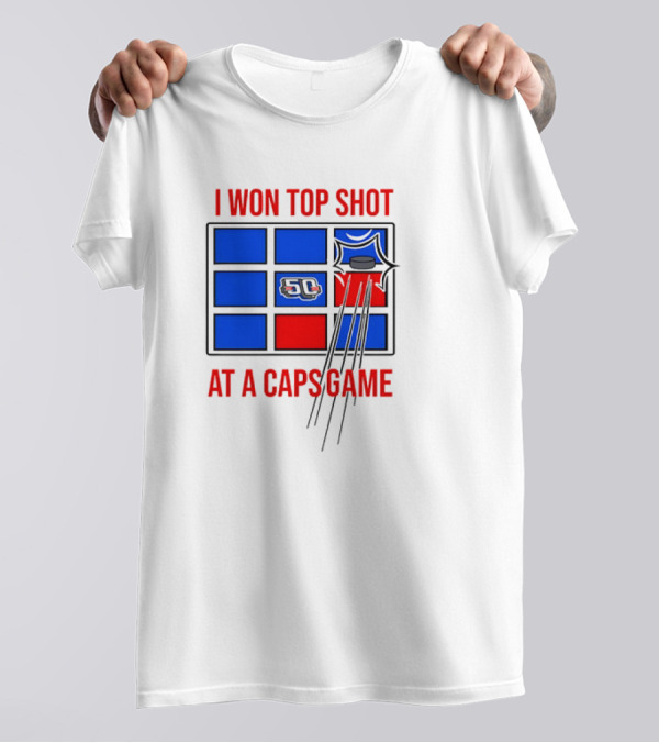 I Won Top Shot At A Caps Game 50th Anniversary Hockey T-Shirt