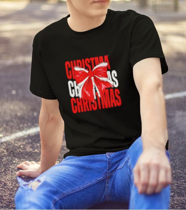Christmas Santa Claus Bow T-Shirt