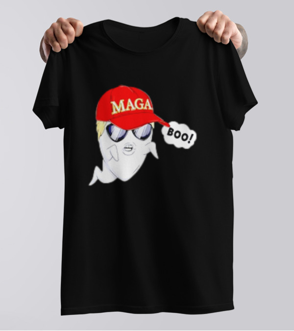 MAGA Ghost Trump Boo Cartoon Halloween Costume T-Shirt