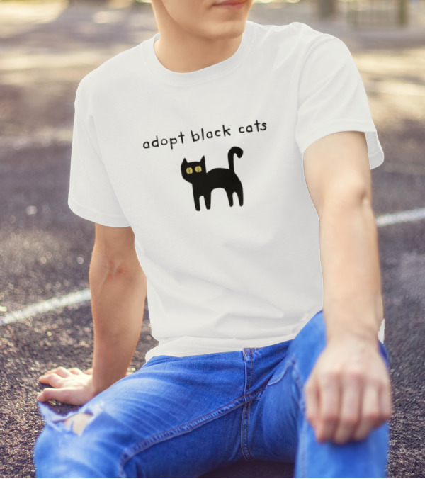 Adopt Black Cats With Yellow Eyes T-Shirt